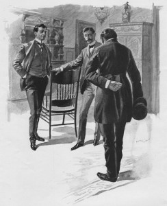 "Let me introduce you, Bunny, to our distinguished colleague, Mr. Reginald Crawshay" Illustration by E.V Nadherny